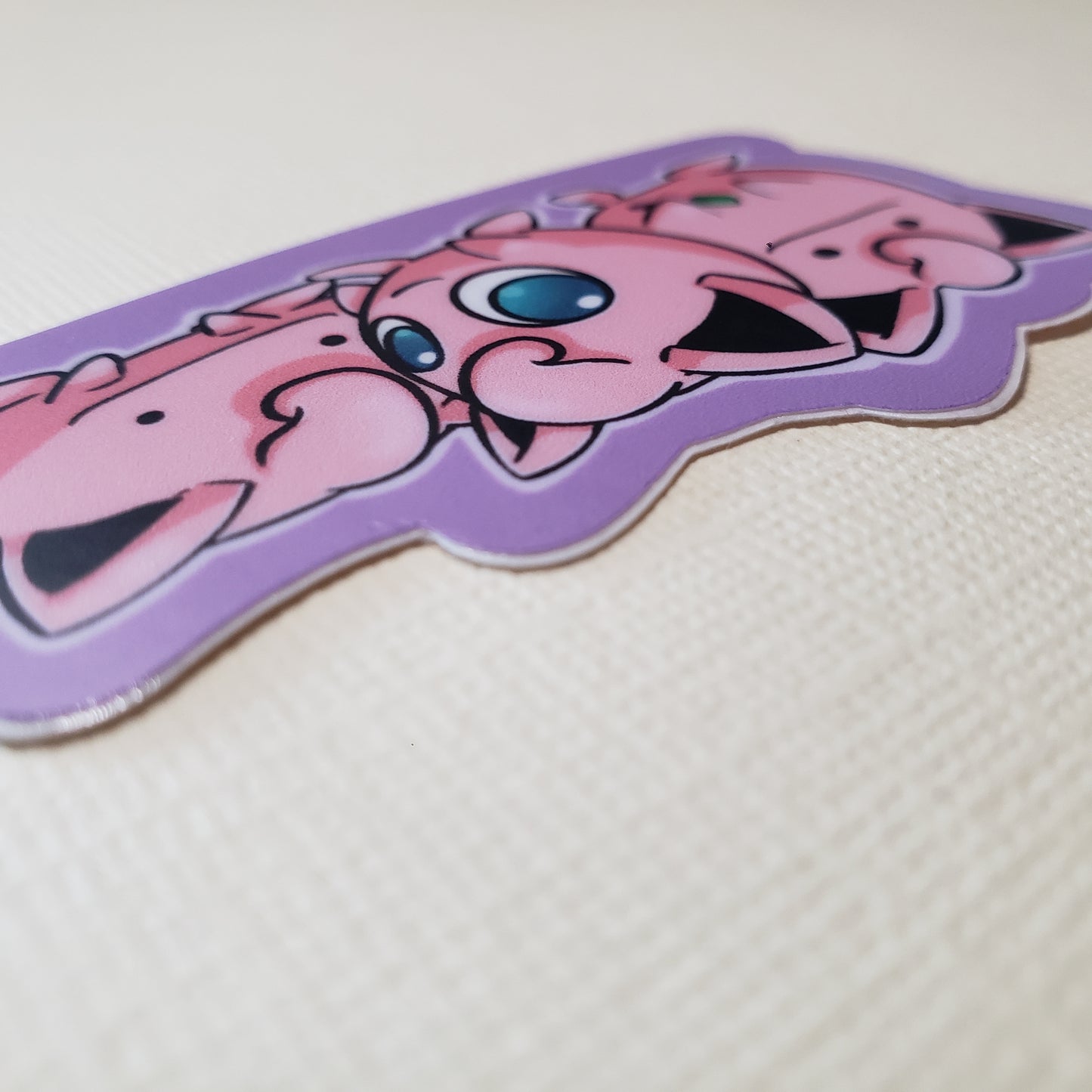 Pokemon Jigglypuff and Ditto Trio Illustration Individual Stickers