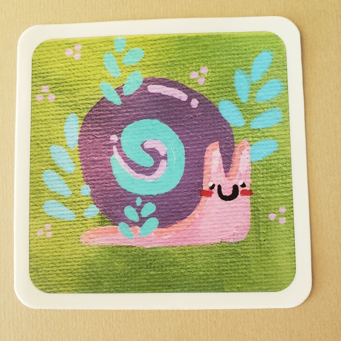 Snail painting sticker