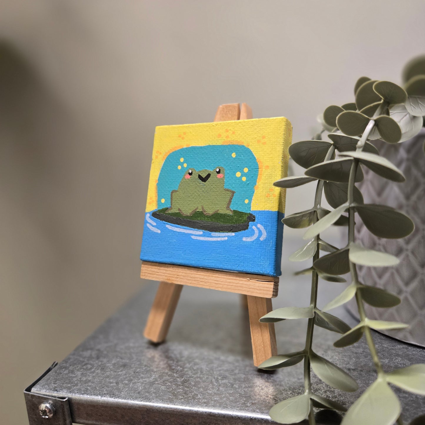 Frog on a log OG PAINTING