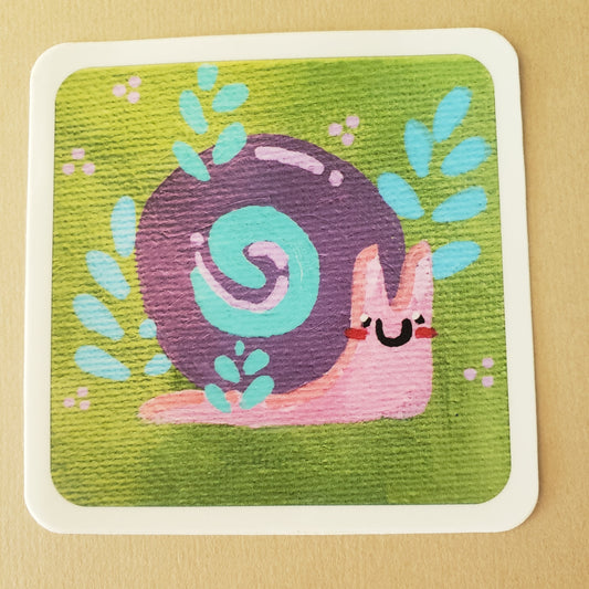 Snail painting sticker