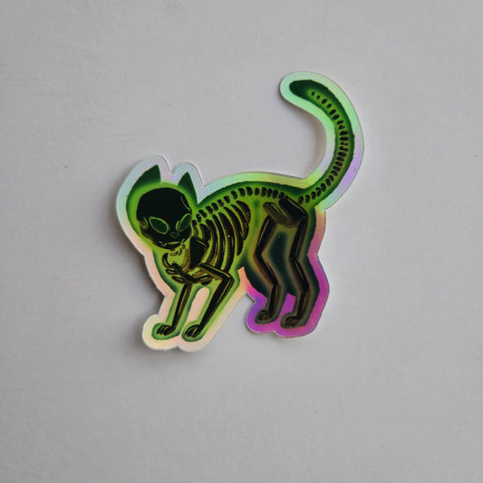 Radioactive Xray Cat Sticker