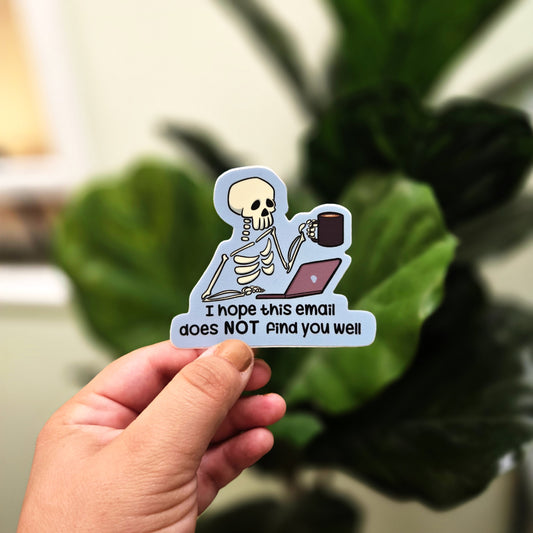 Silly Work Humor Sticker: Email