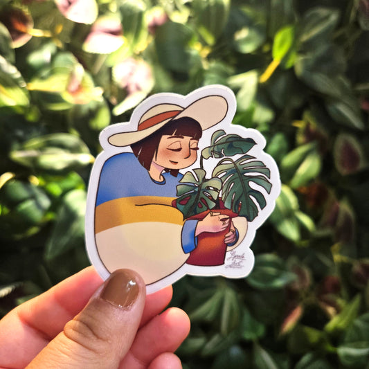 Monstera Girl Stickers