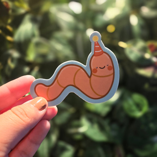 Wormy Sticker