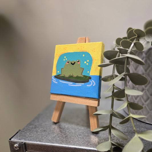 Frog on a log OG PAINTING