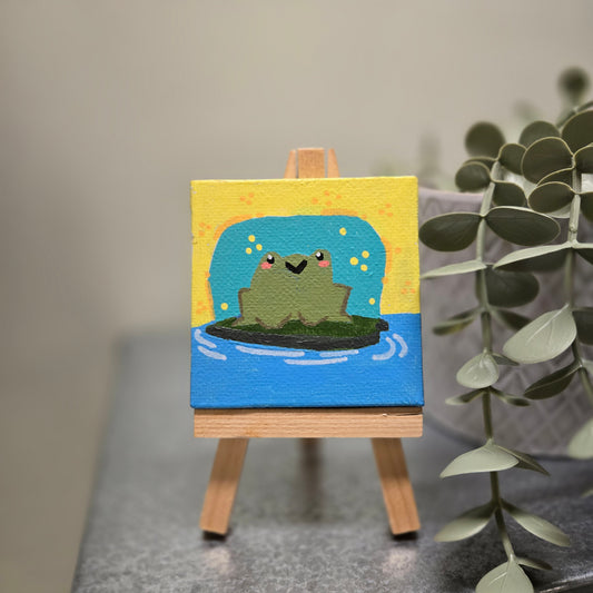 Frog on a log OG PAINTING