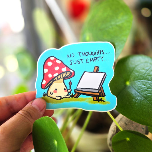 No Thoughts Sticker