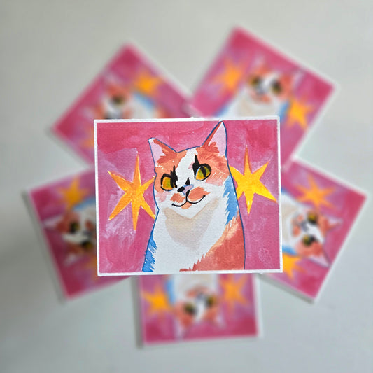 Noodle Cat Mini Print